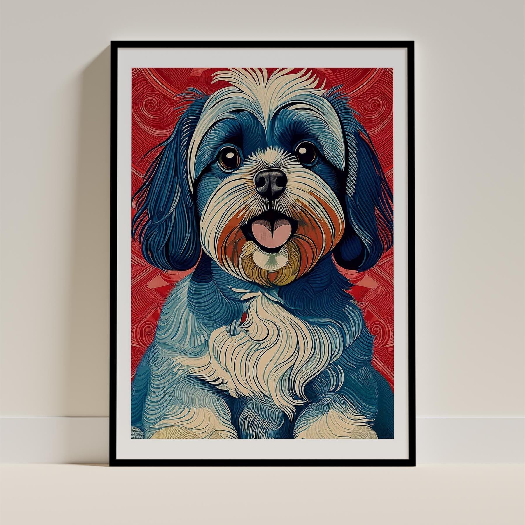 Shih Tzu Hokusai Japanese Inspired Dog Series 1 image 0