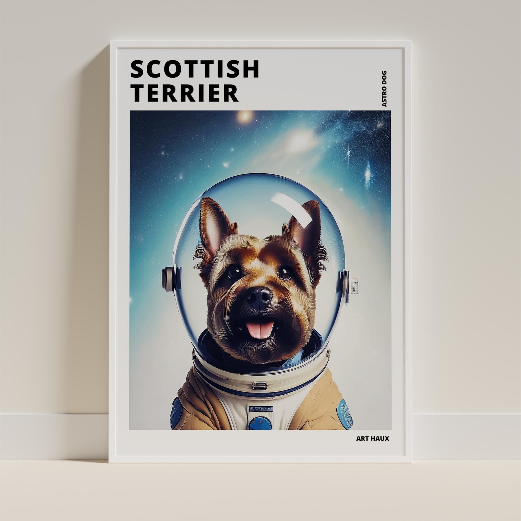 Scottish Terrier Astronaut Dog Series with Text Astro Dog image 9
