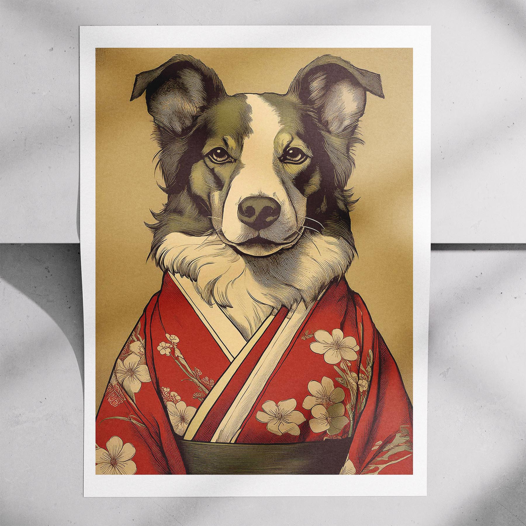 Border Collie Japanse Kimono Dog Series image 7