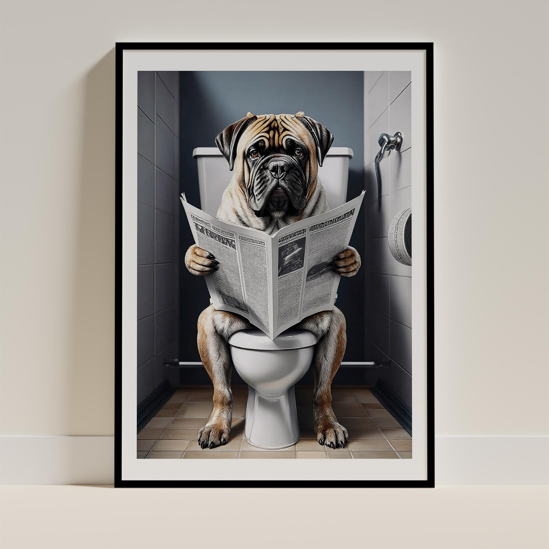 Bullmastiff Toilet Humour Dog Series image 0
