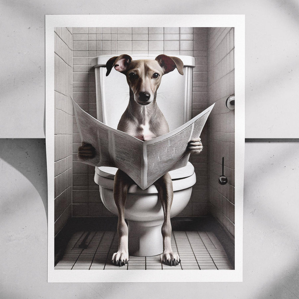 Whippet Toilet Humour Dog Series image 7
