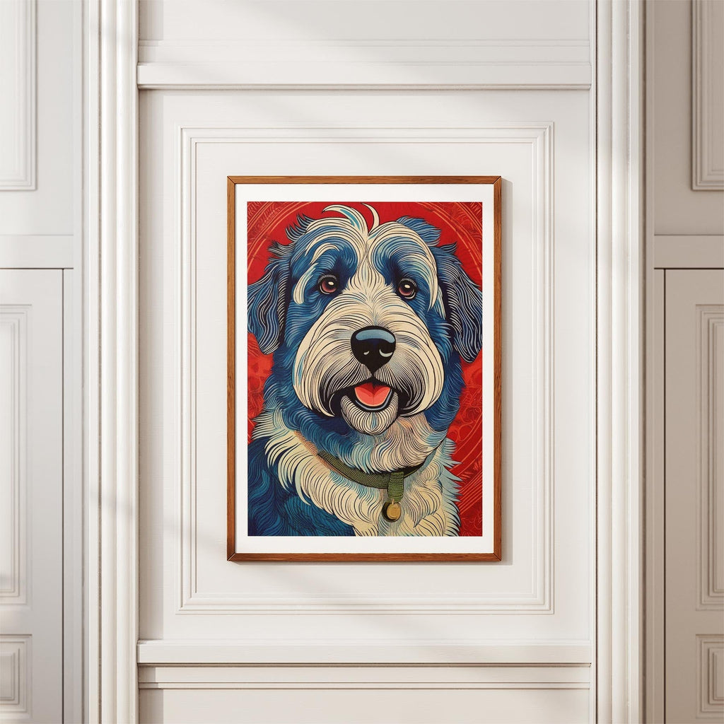 Old English Sheepdog Hokusai Japanese Inspired Dog Series 1 image 3