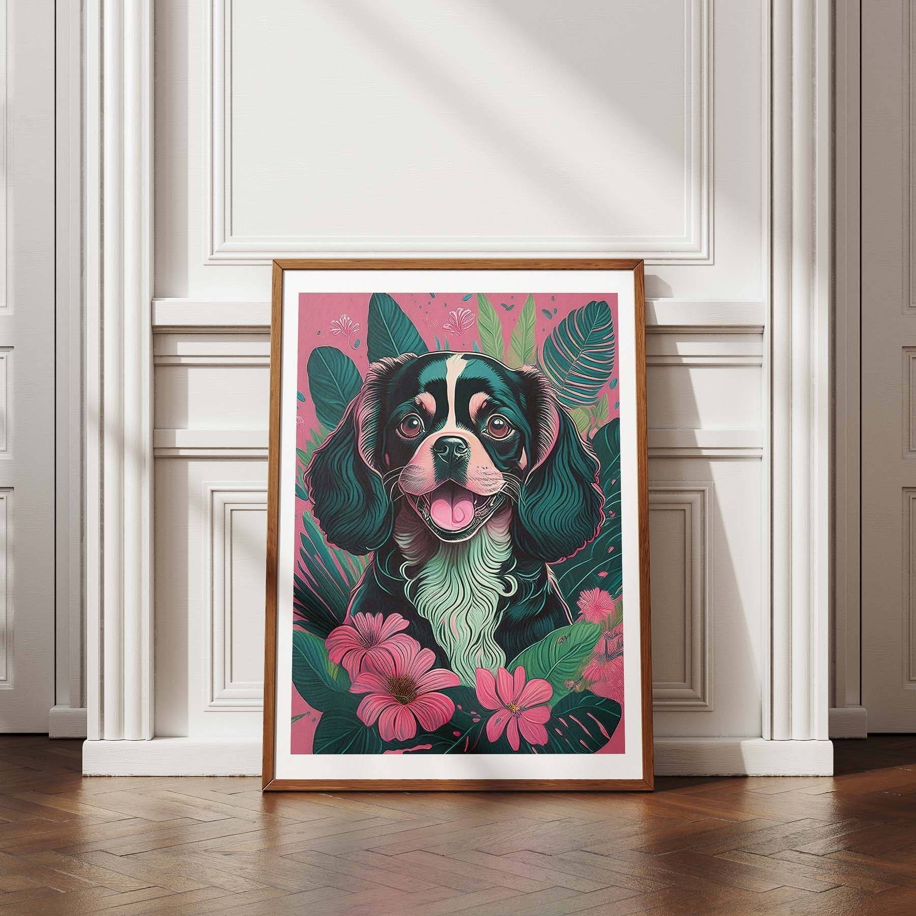 King Charles Spaniel Flowery Dog image 4