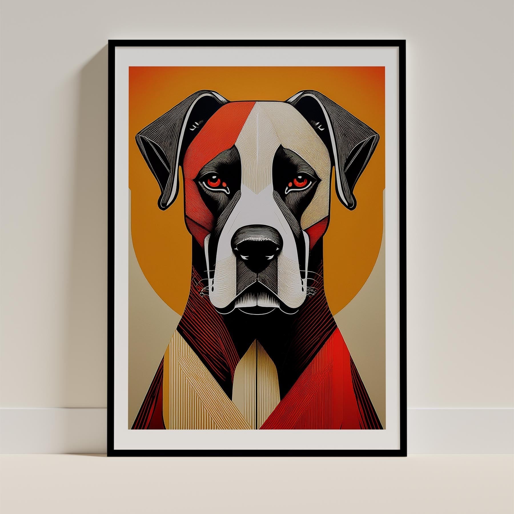Boxer Geometric Orange Series image 0