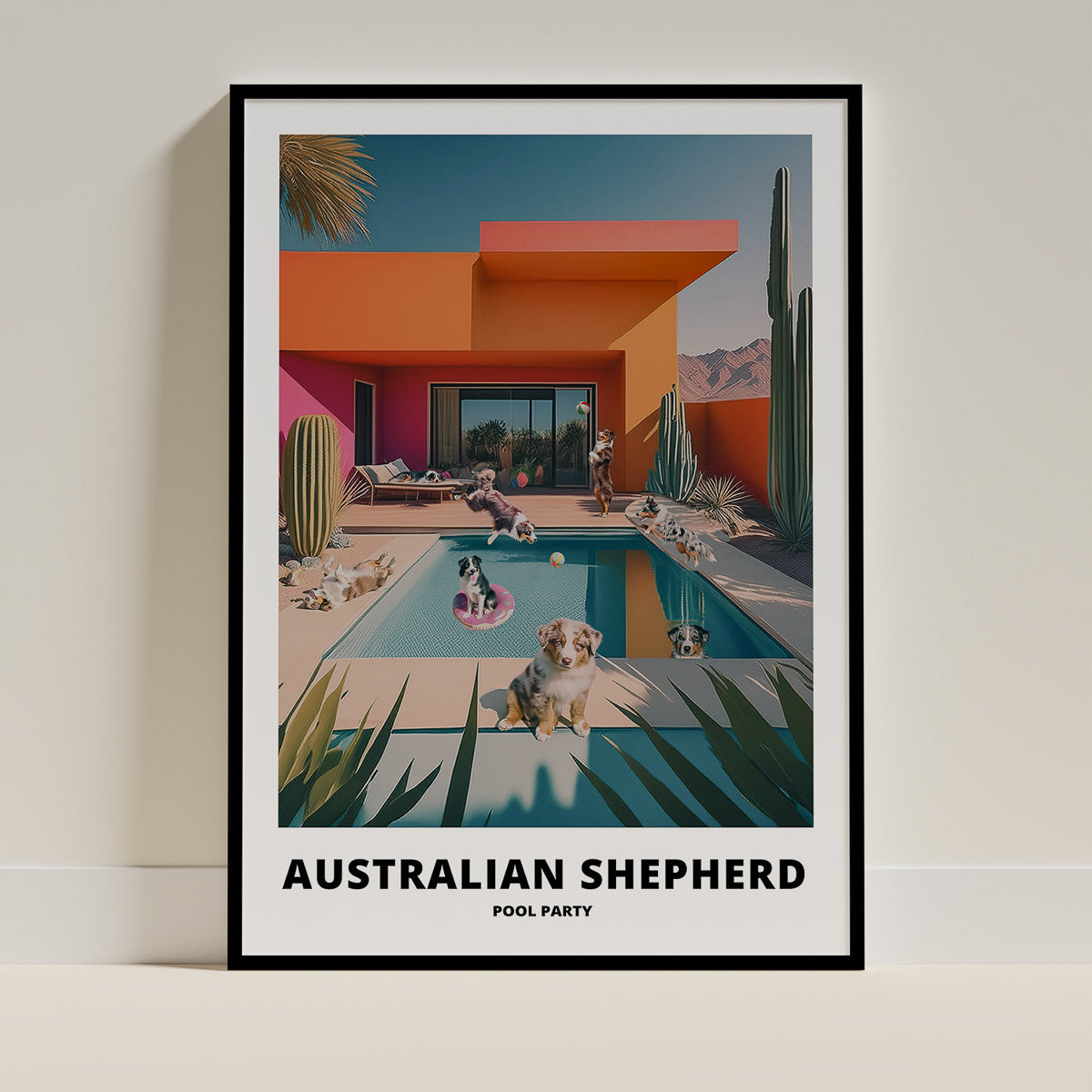 Australian Shepherd Dog Art Print Unframed Vol 3 | 2 Unique Designs | Wall Art Gift for Dog Lovers - Image 2 | Dogsy & Co