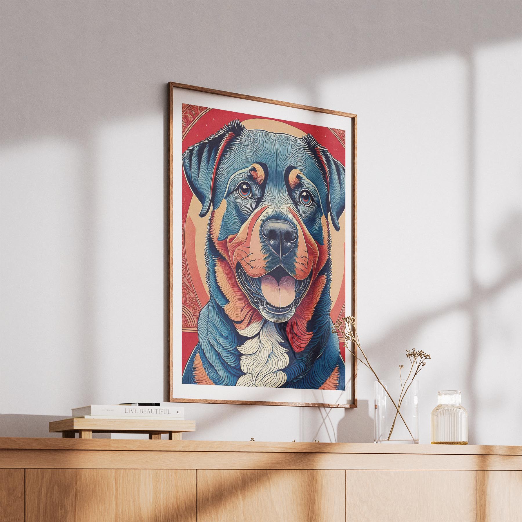 Rottweiler Hokusai Japanese Inspired Dog Series 1 image 5