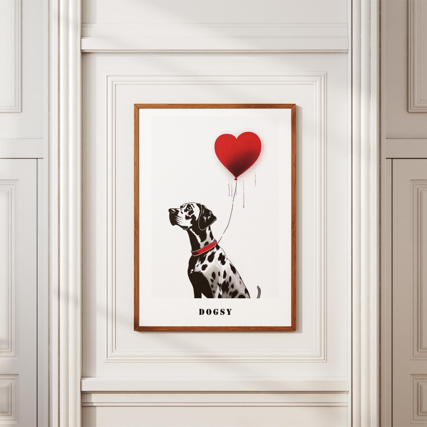 Dalmatian DOGSY Series inspired by the Art of Banksy with text Dogsy image 3