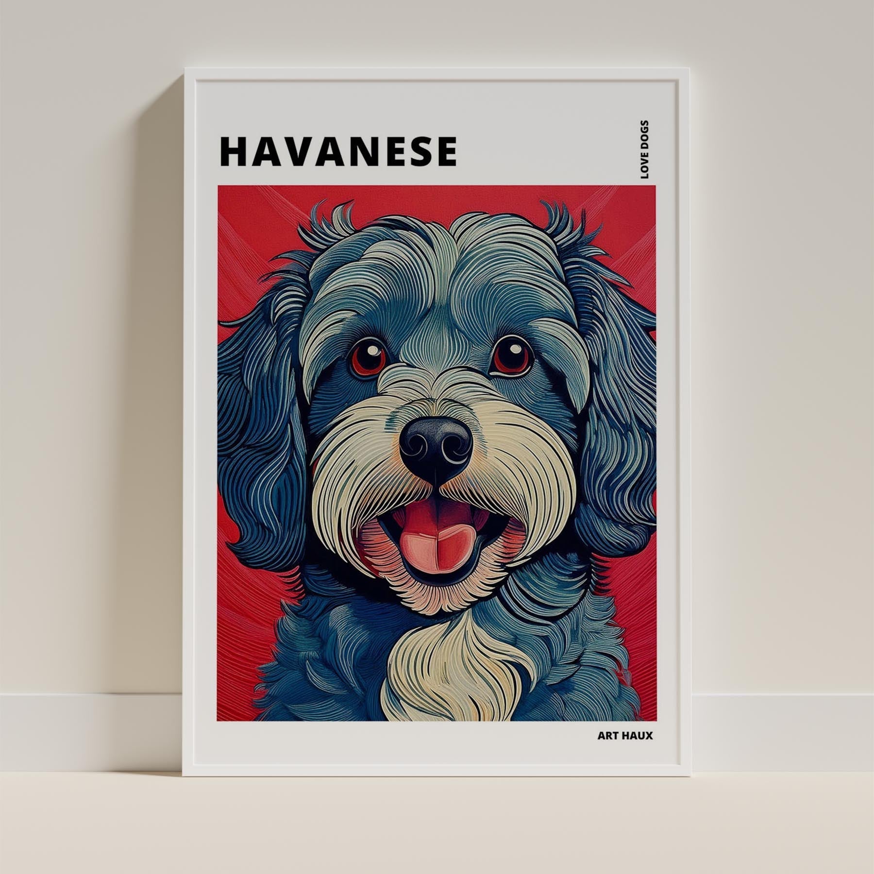 Havanese Hokusai Japanese Inspired Dog Series with Text image 8