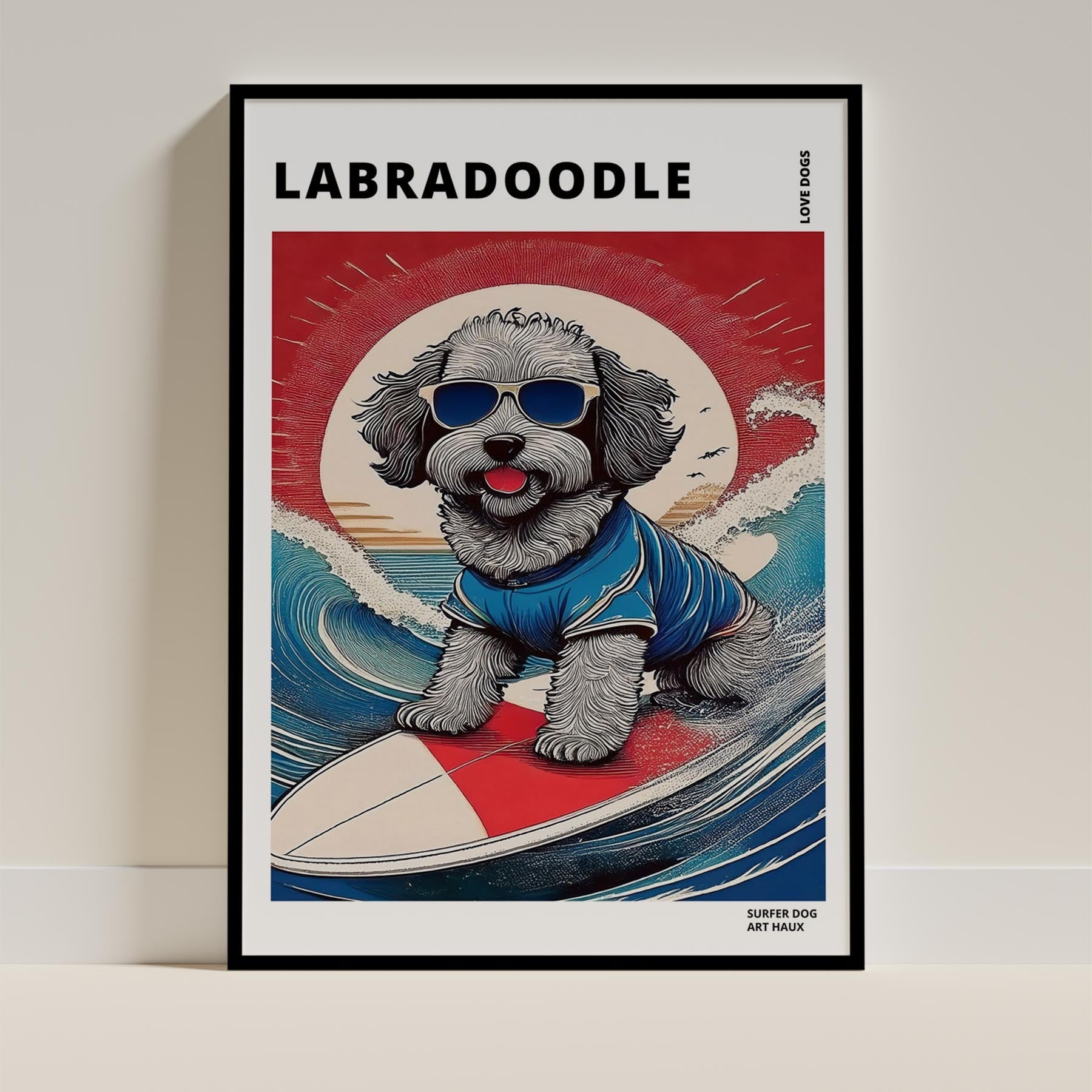 Labradoodle Hokosai Surfer Dogs 1 image 11
