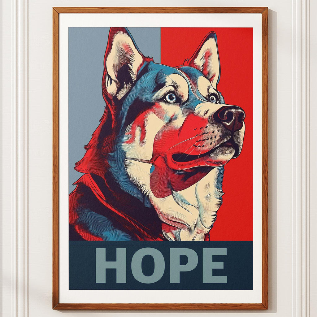 Siberian Husky HOPE Series Inspired by the Obama Poster image 10