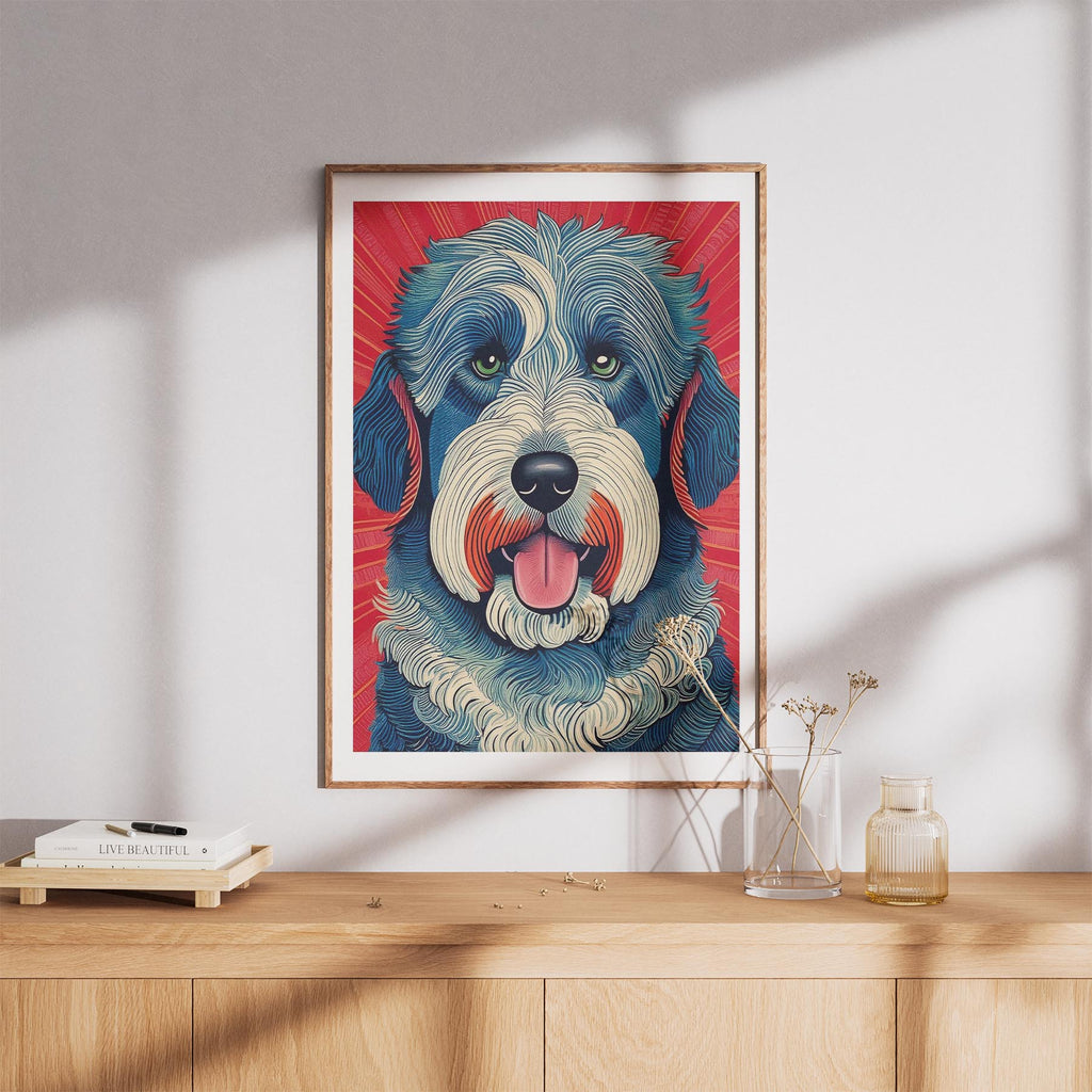 Old English Sheepdog Hokusai Japanese Inspired Dog Series 2 image 8