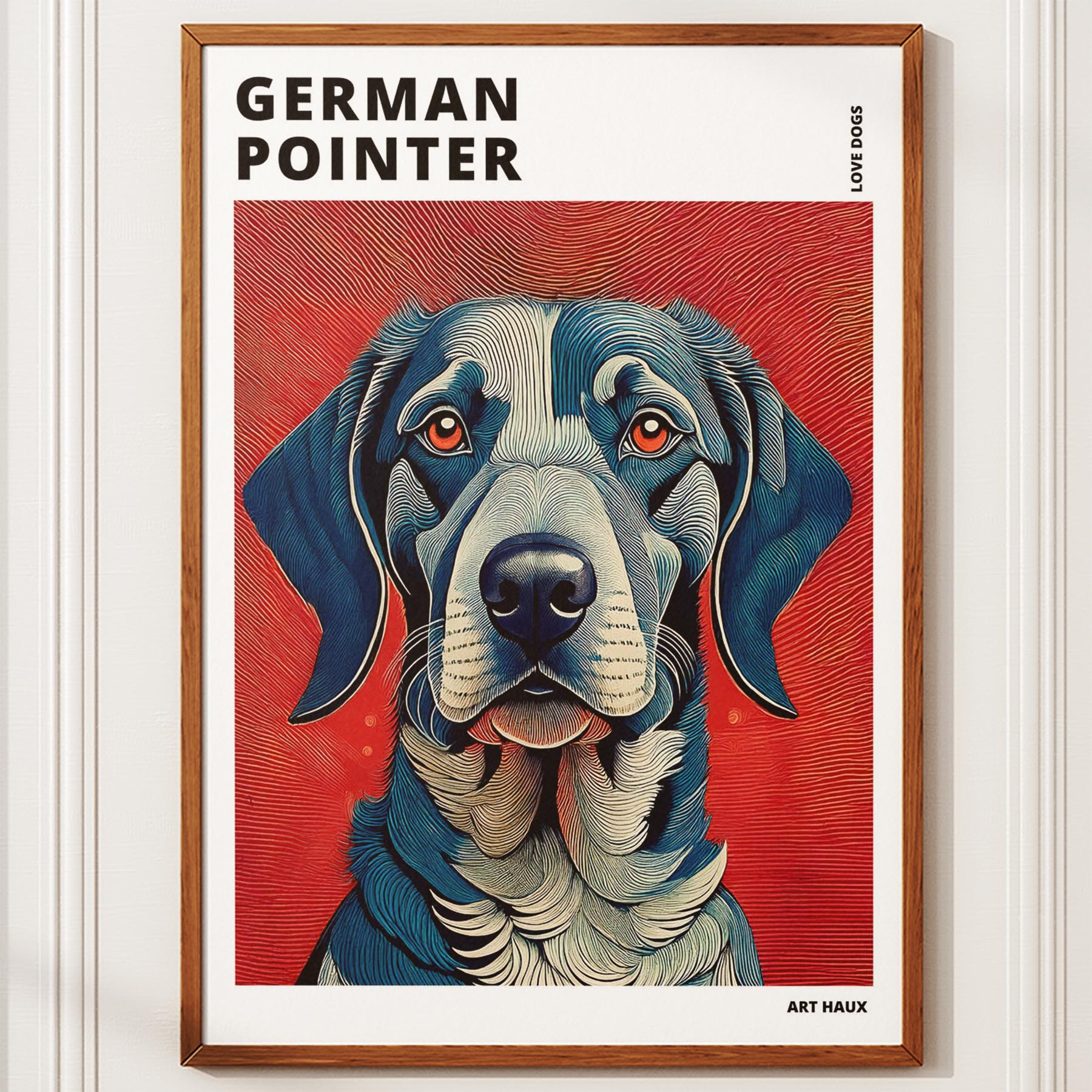German Pointer Hokusai Japanese Inspired Dog Series with Text image 9