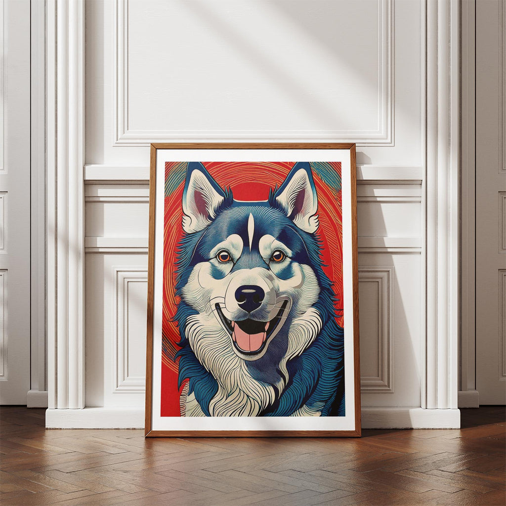 Siberian Husky Hokusai Japanese Inspired Dog Series 1 image 4