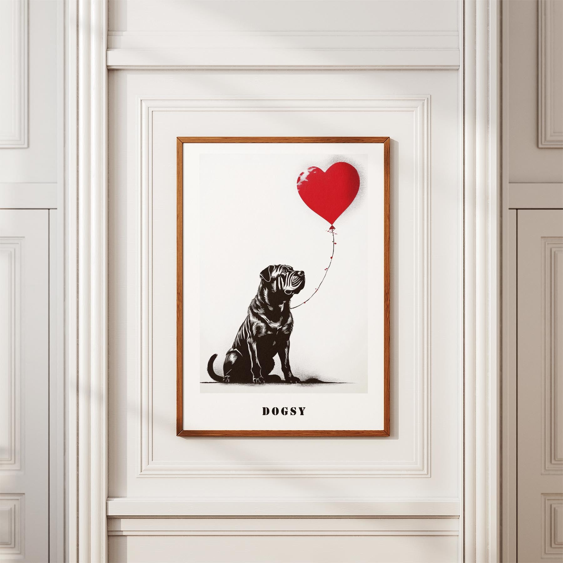 Shar Pei DOGSY Series inspired by the Art of Banksy with text Dogsy image 3