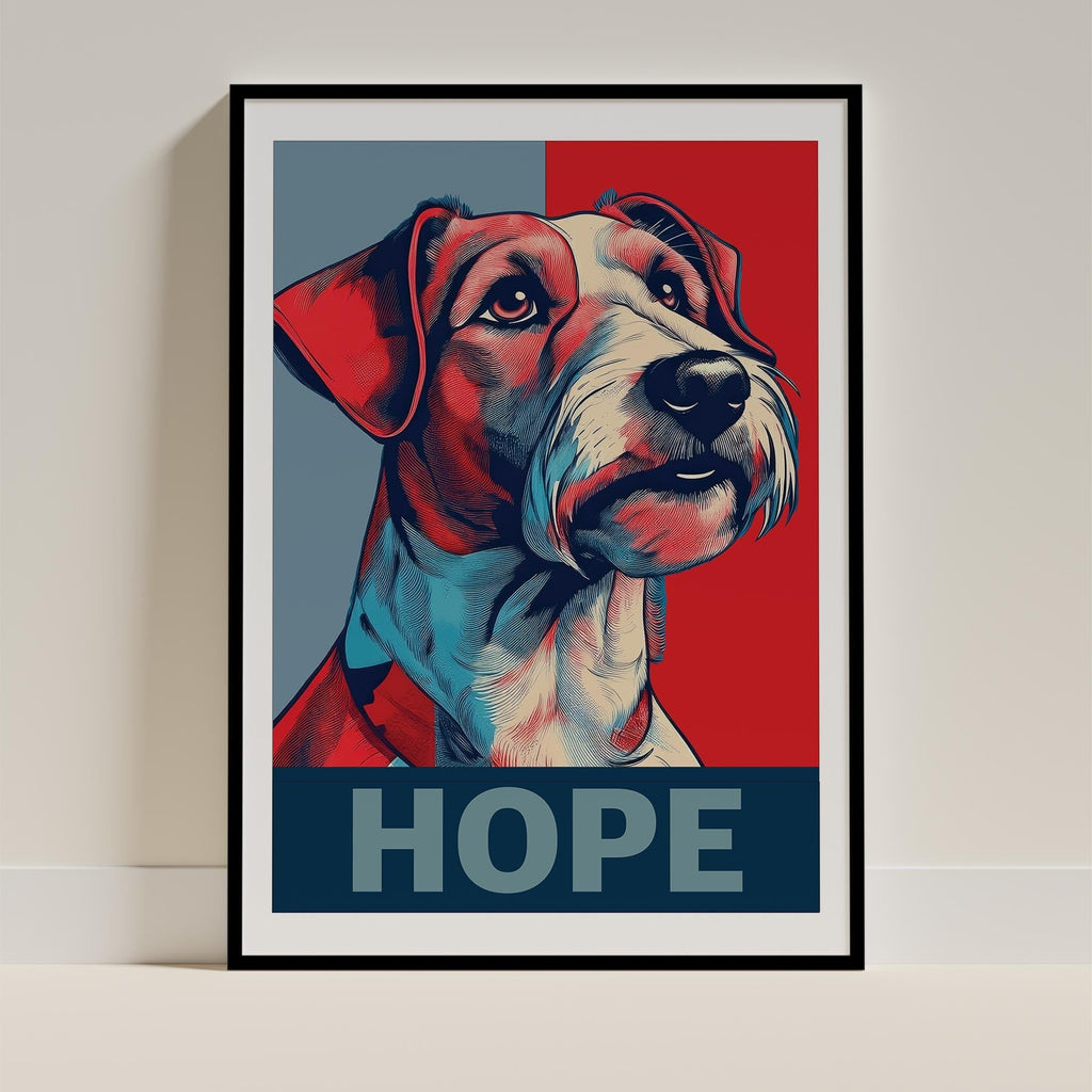 Fox Terrier HOPE Series Inspired by the Obama Poster image 0
