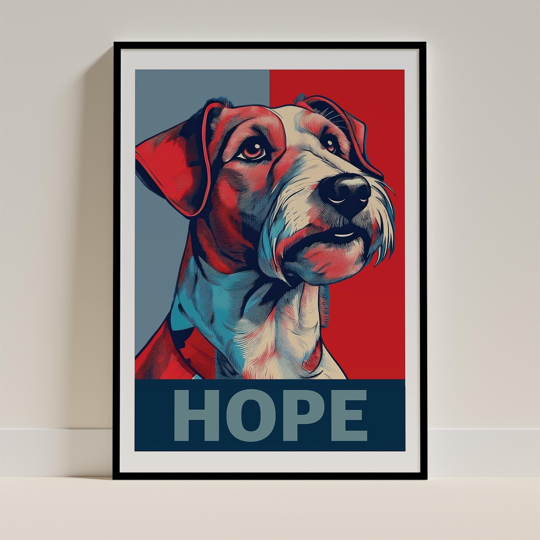 Fox Terrier HOPE Series Inspired by the Obama Poster image 0