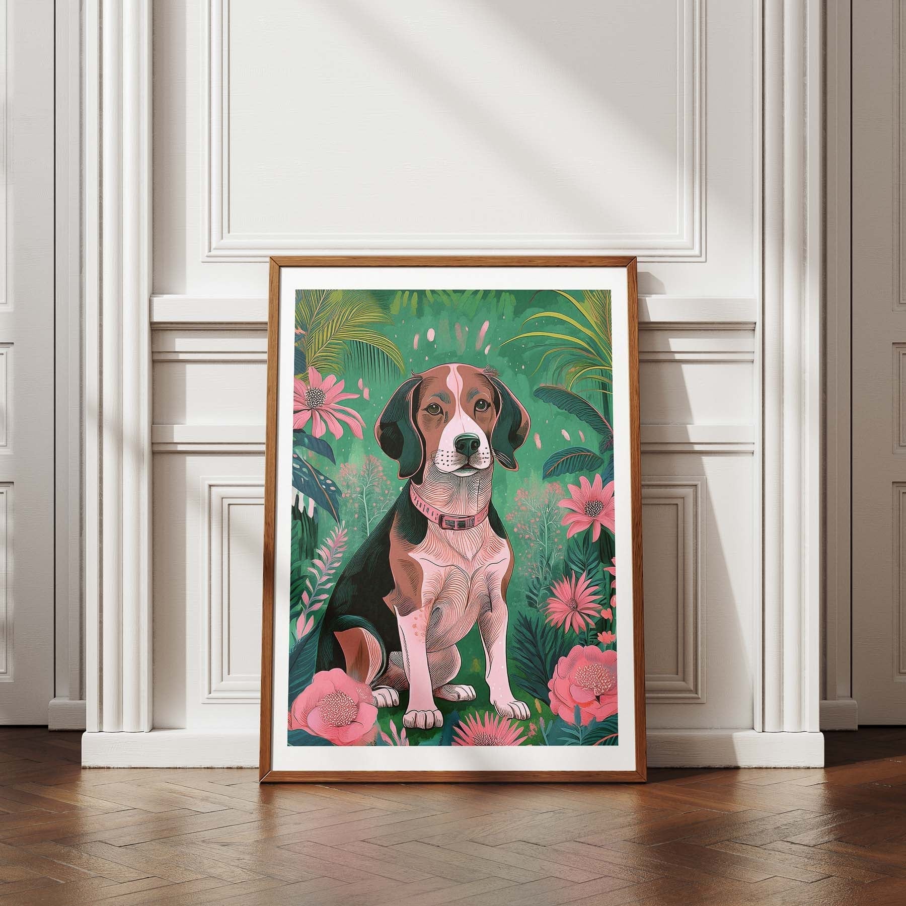 Beagle 1 Flowery Dog image 4