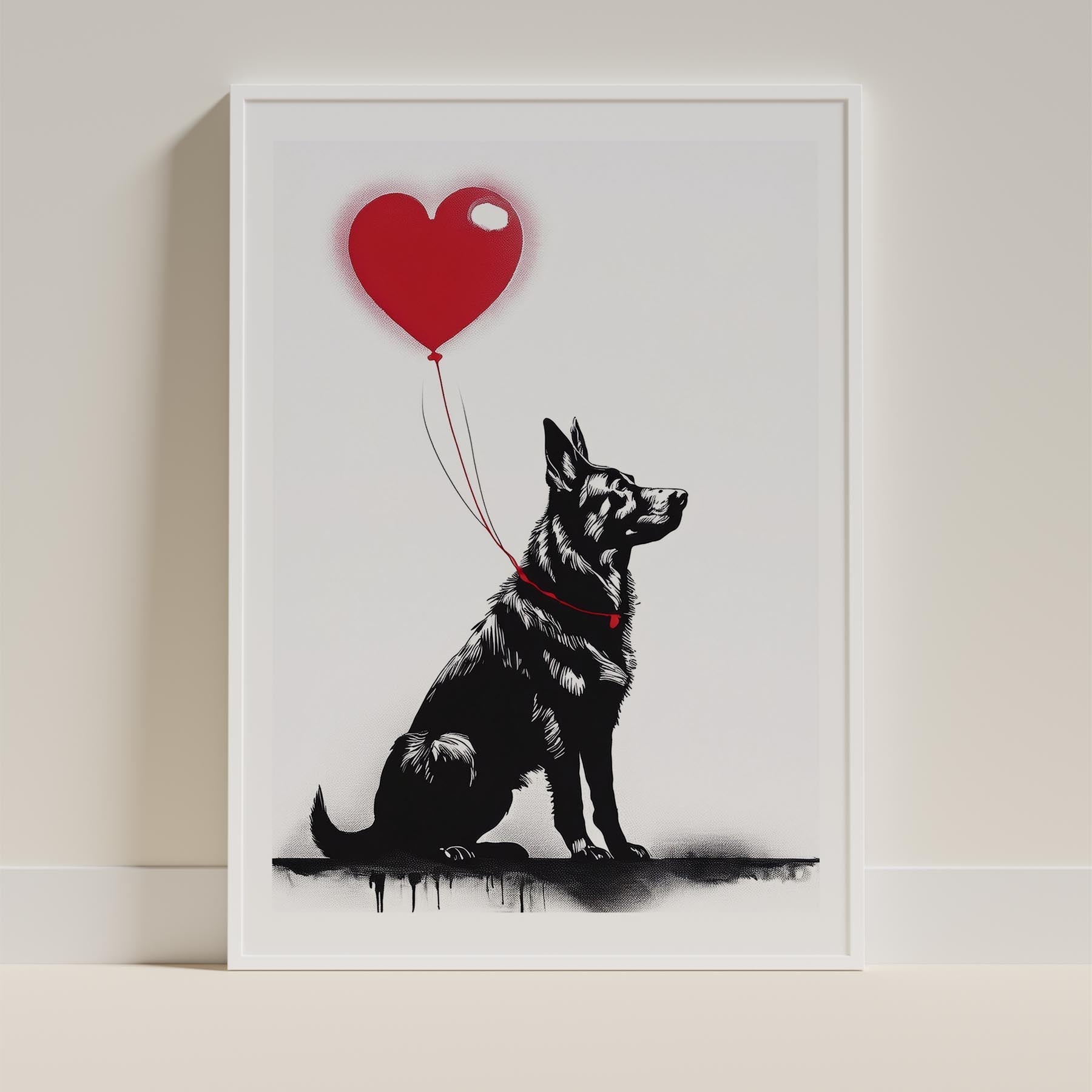 German Shepherd DOGSY Series inspired by the Art of Banksy image 9