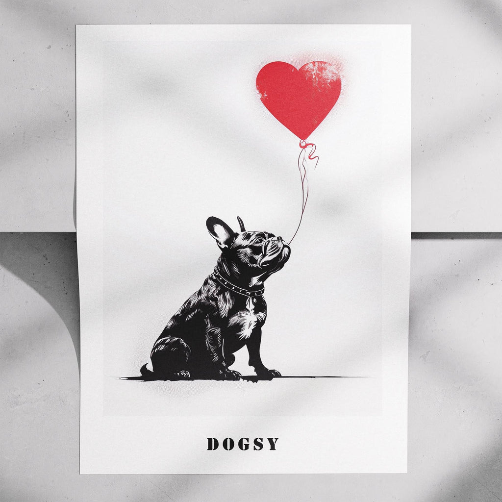 French Bulldog DOGSY Series inspired by the Art of Banksy with text Dogsy image 7