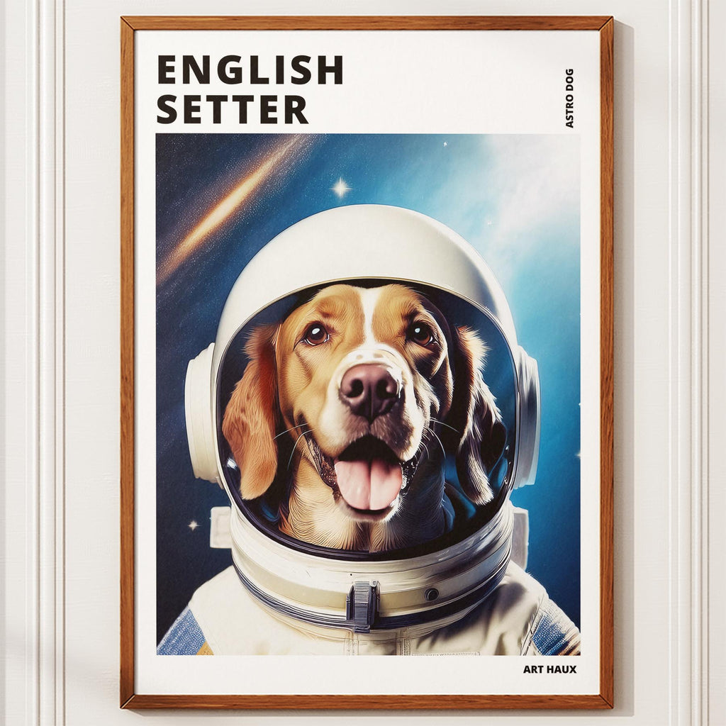 English Setter Astronaut Dog Series with Text Astro Dog image 10