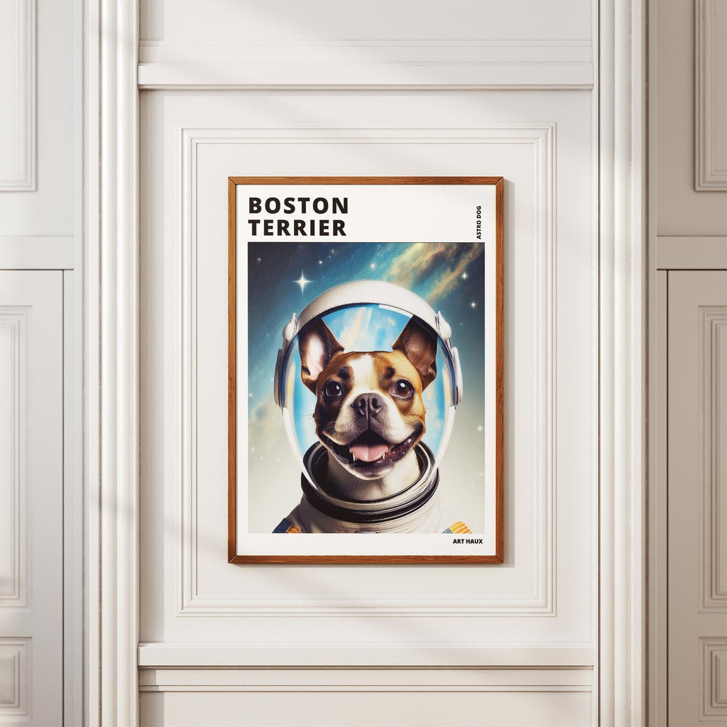 Boston Terrier Astronaut Dog Series with Text Astro Dog image 3
