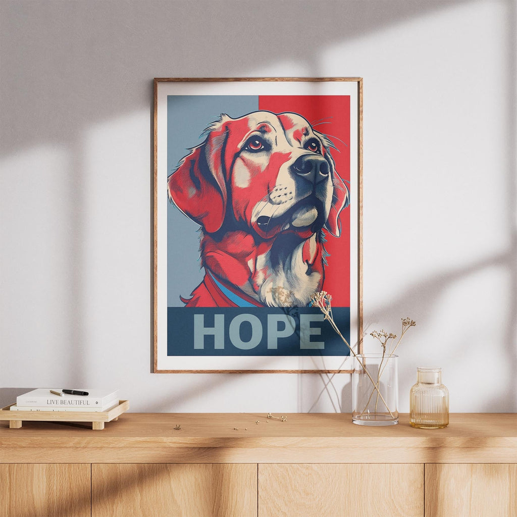 Golden Retriever HOPE Series Inspired by the Obama Poster image 8