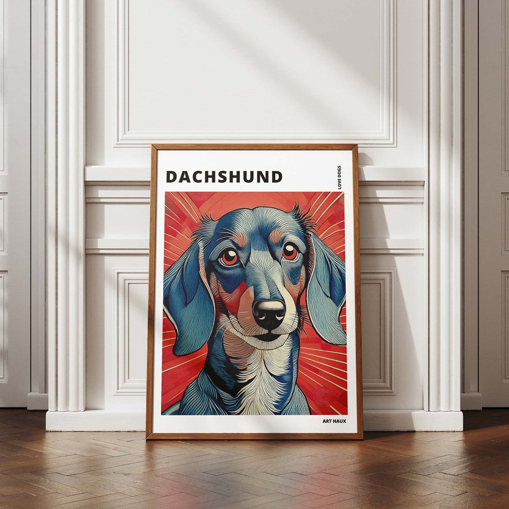 Dachshund Hokusai Japanese Inspired Dog Series with Text image 4