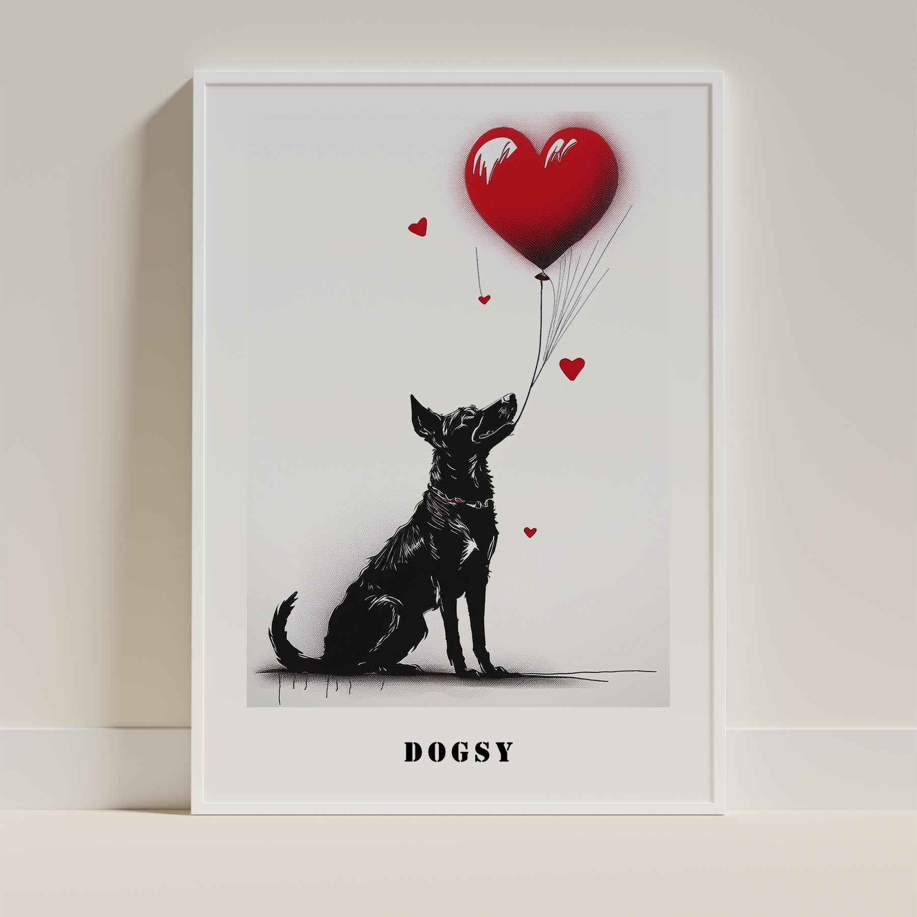 Kelpie DOGSY Series inspired by the Art of Banksy with text Dogsy image 9