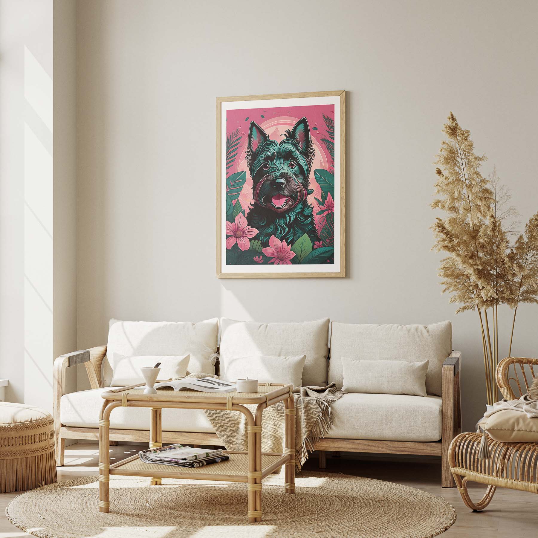 Scottish Terrier Flowery Dog image 2