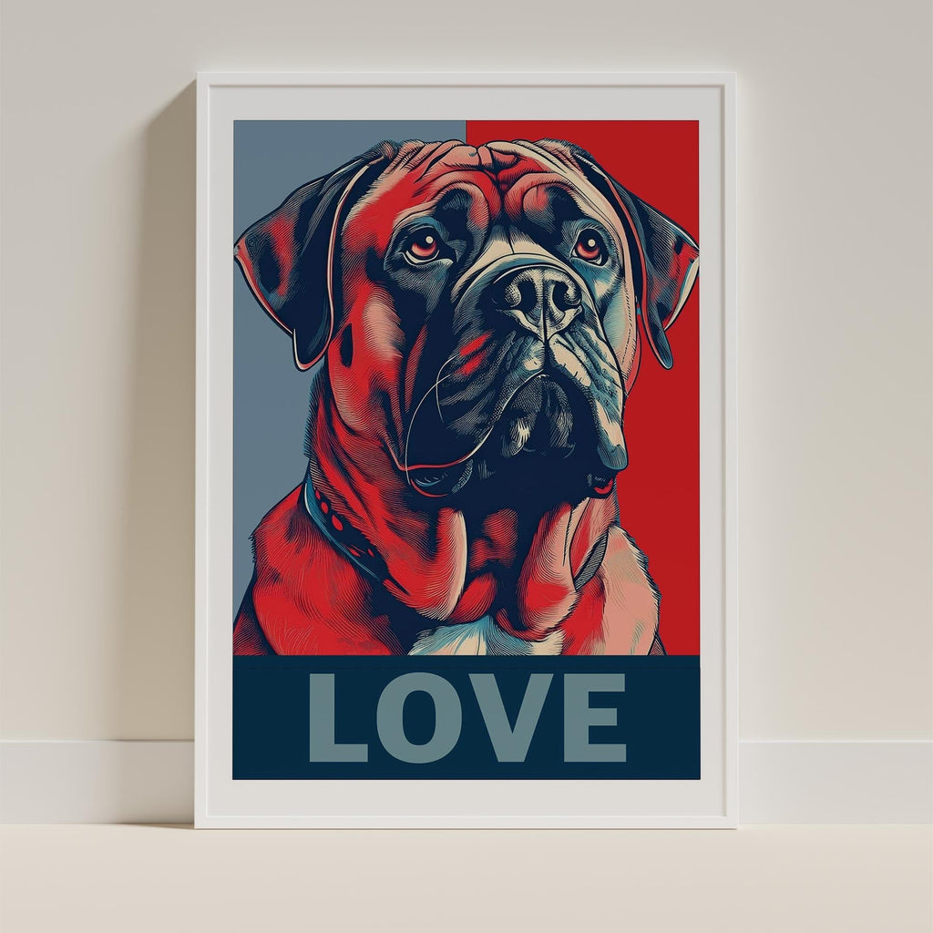 Bullmastiff LOVE Series Inspired by the Obama Poster image 9