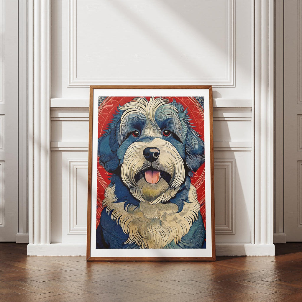 Old English Sheepdog Hokusai Japanese Inspired Dog Series image 4