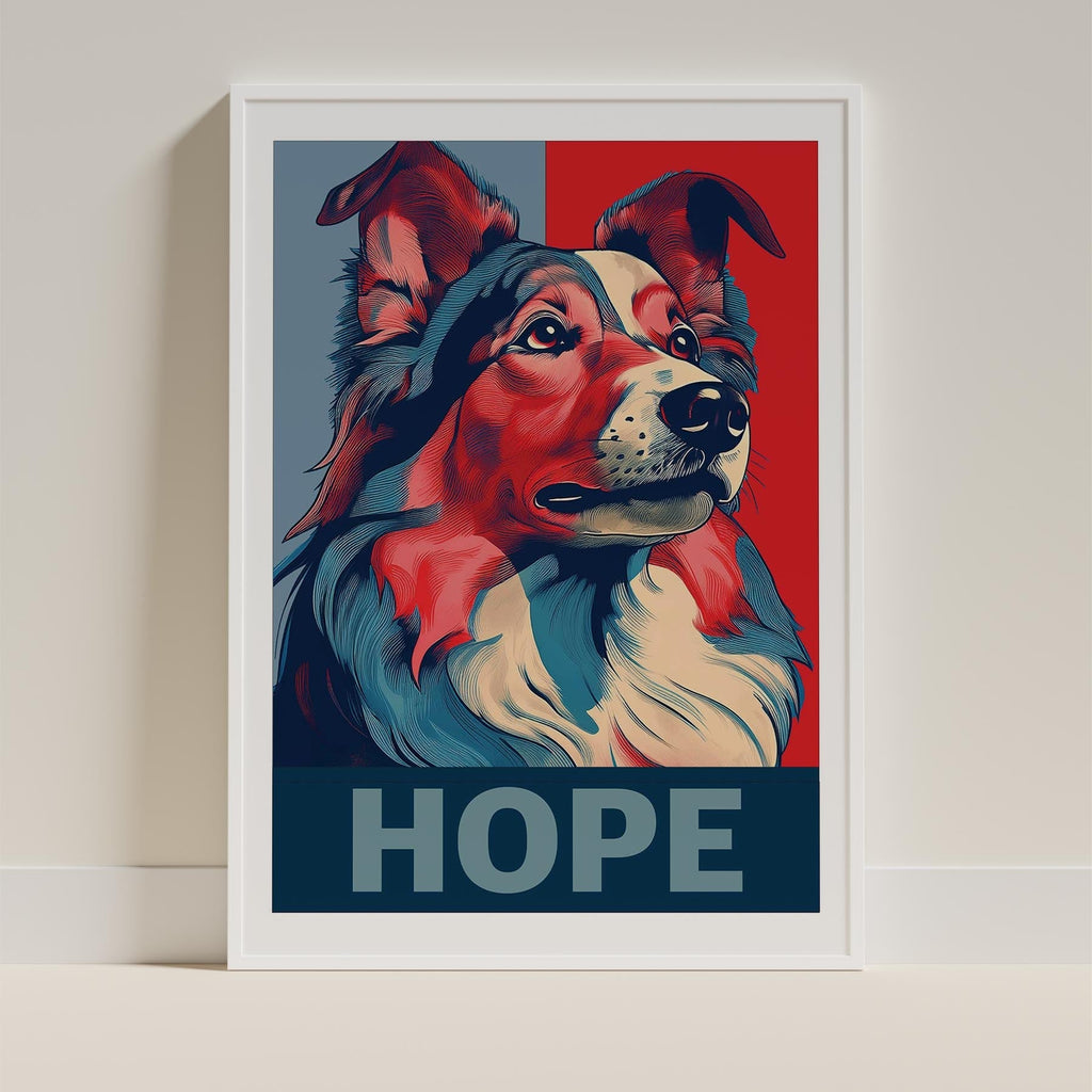 Shetland Sheepdog HOPE Series Inspired by the Obama Poster image 9