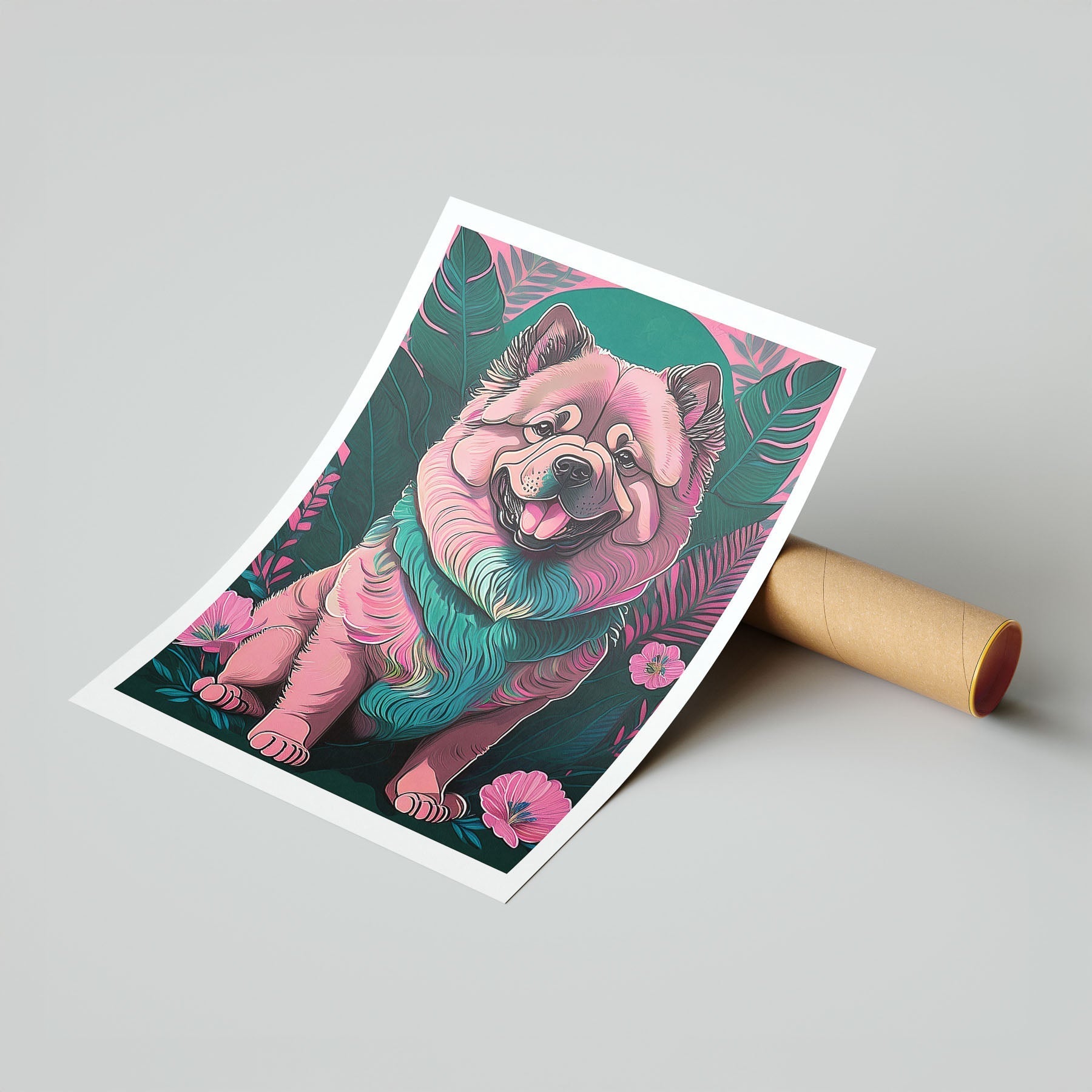 Chow Chow Flowery Dog image 7