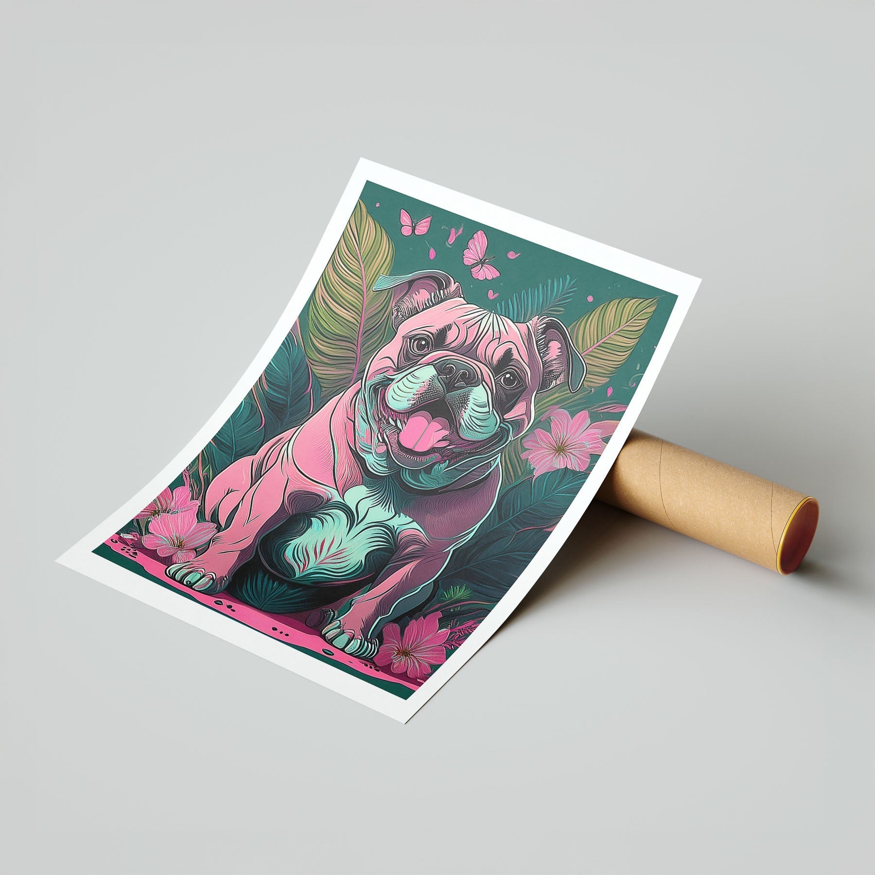 Bulldog 1 Flowery Dog image 7