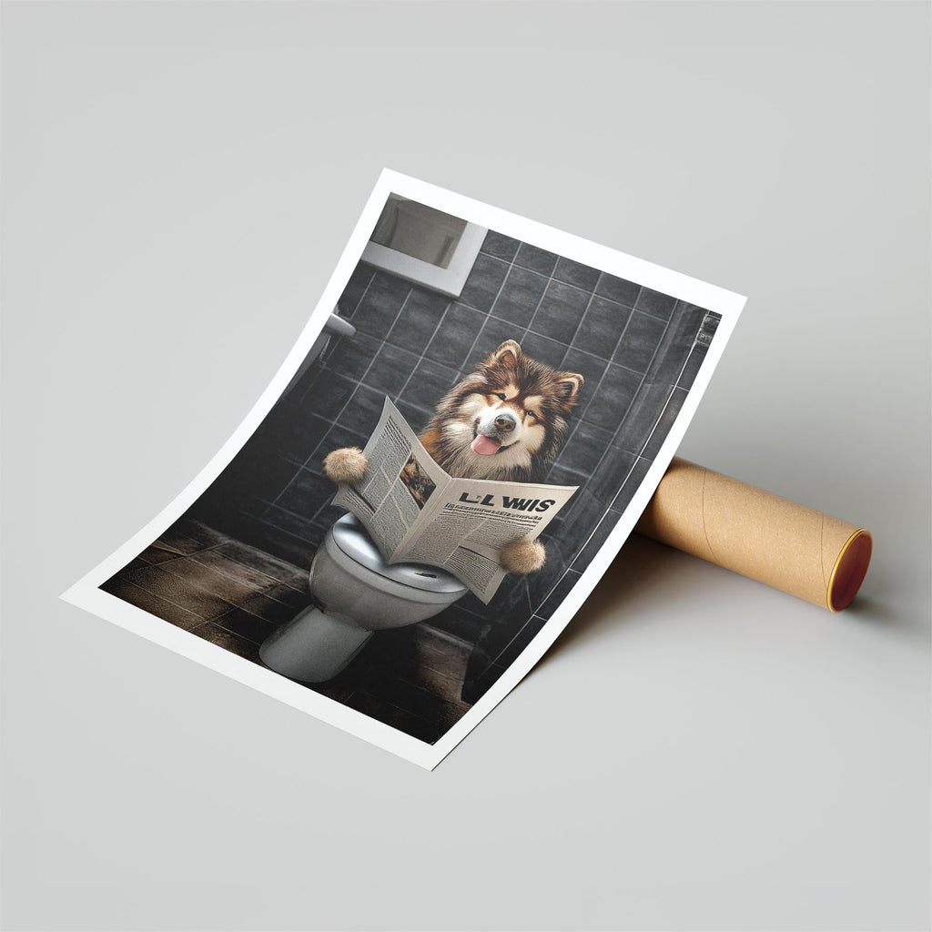 Alaskan Malamute Toilet Humour Dog Series 1 image 6
