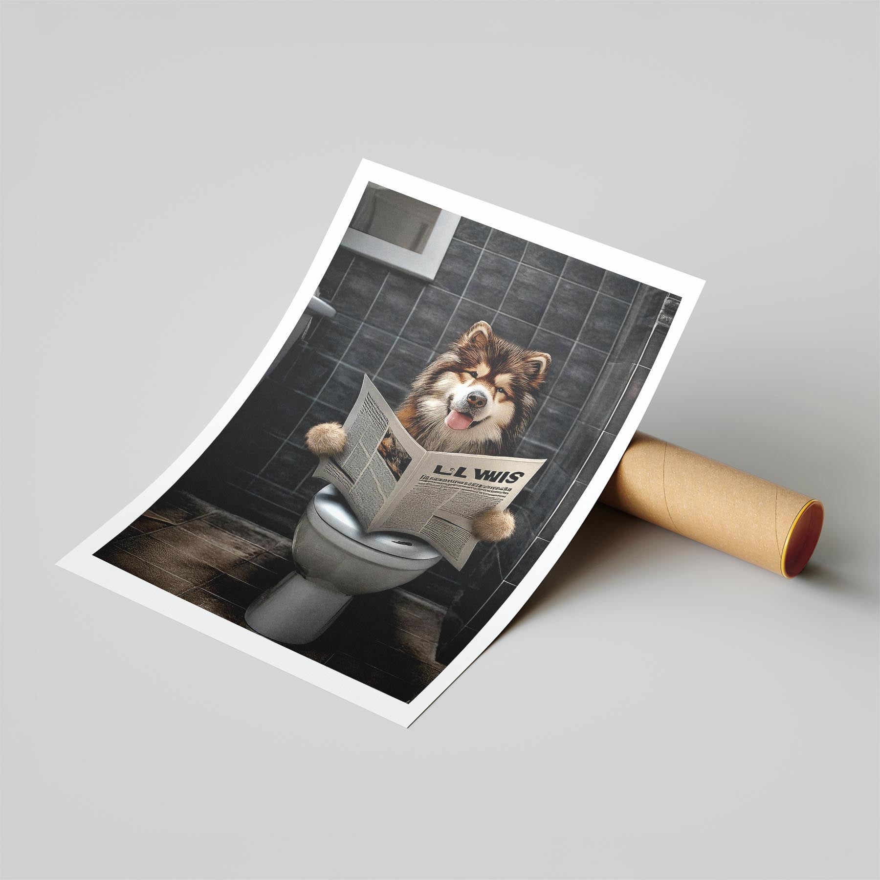 Alaskan Malamute Toilet Humour Dog Series 1 image 6