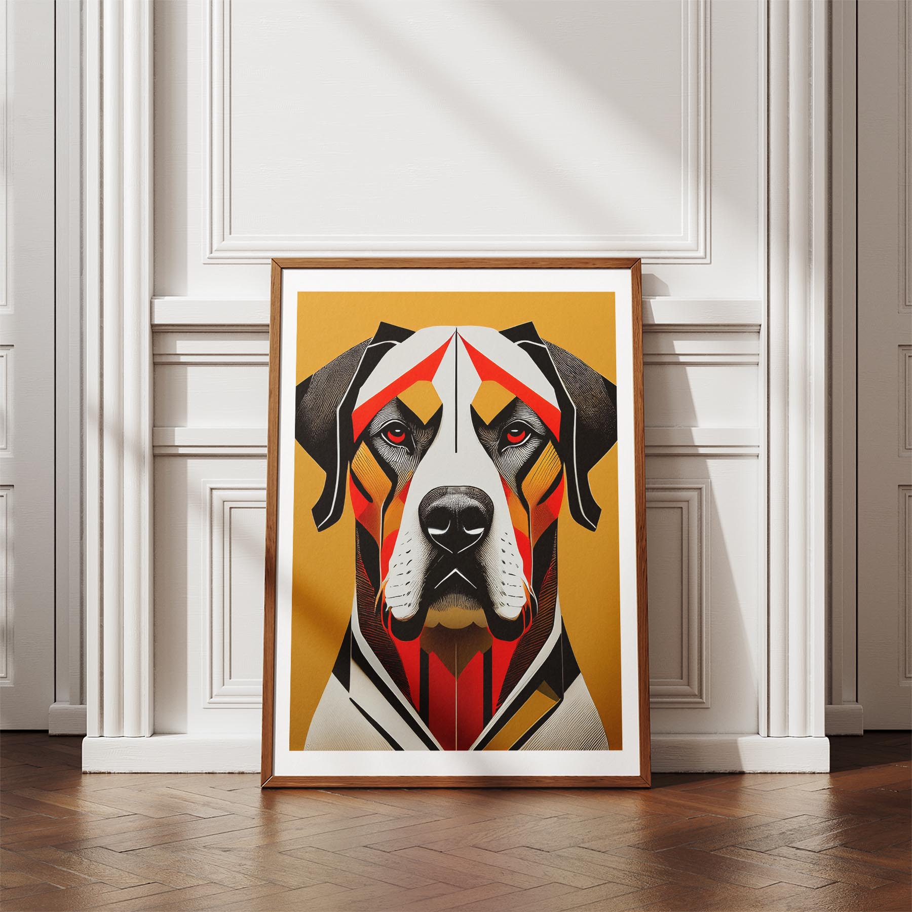 Neapolitan Mastiff Geometric Orange Series image 4