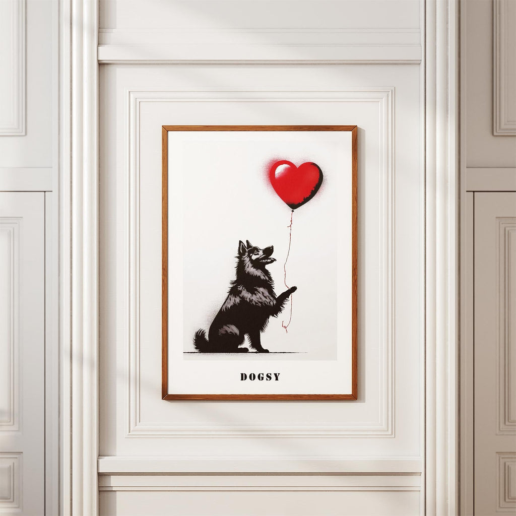 Samoyed DOGSY Series inspired by the Art of Banksy with text Dogsy image 3