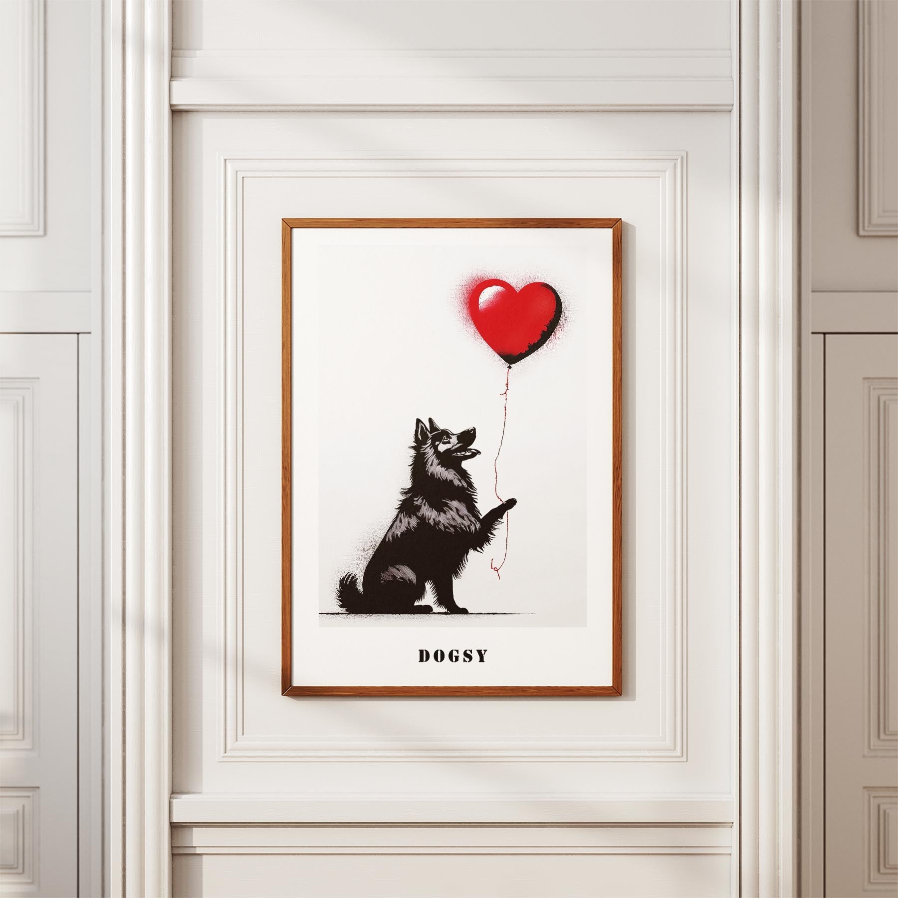 Samoyed DOGSY Series inspired by the Art of Banksy with text Dogsy image 3