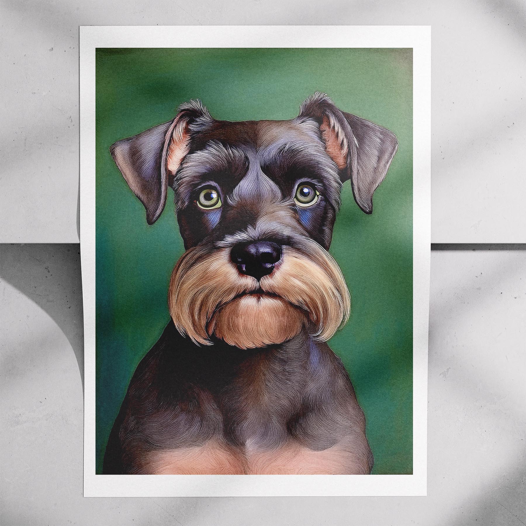 Schnauzer Green Painted Series image 7