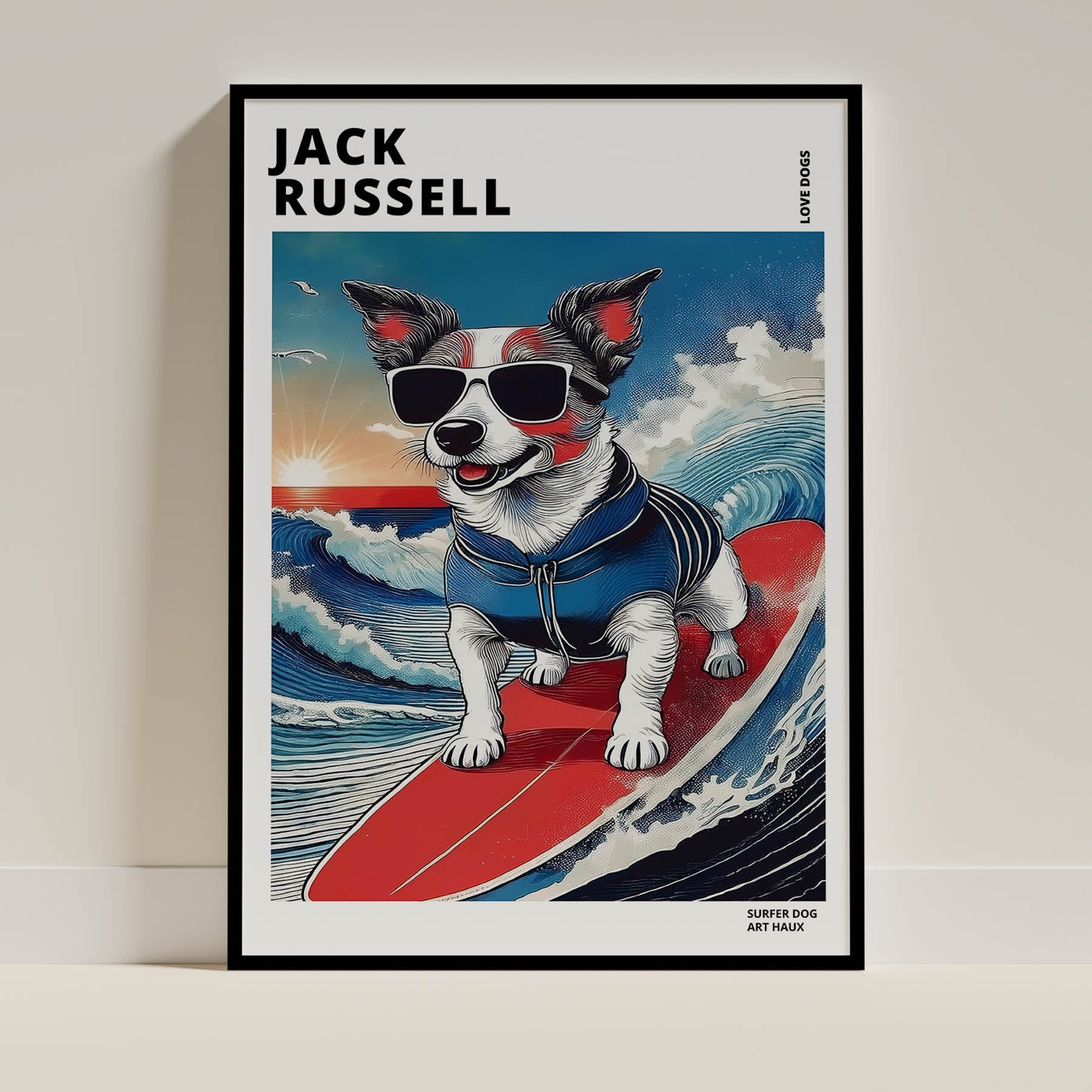 Jack Russel Hokosai Surfer Dogs 1 image 0