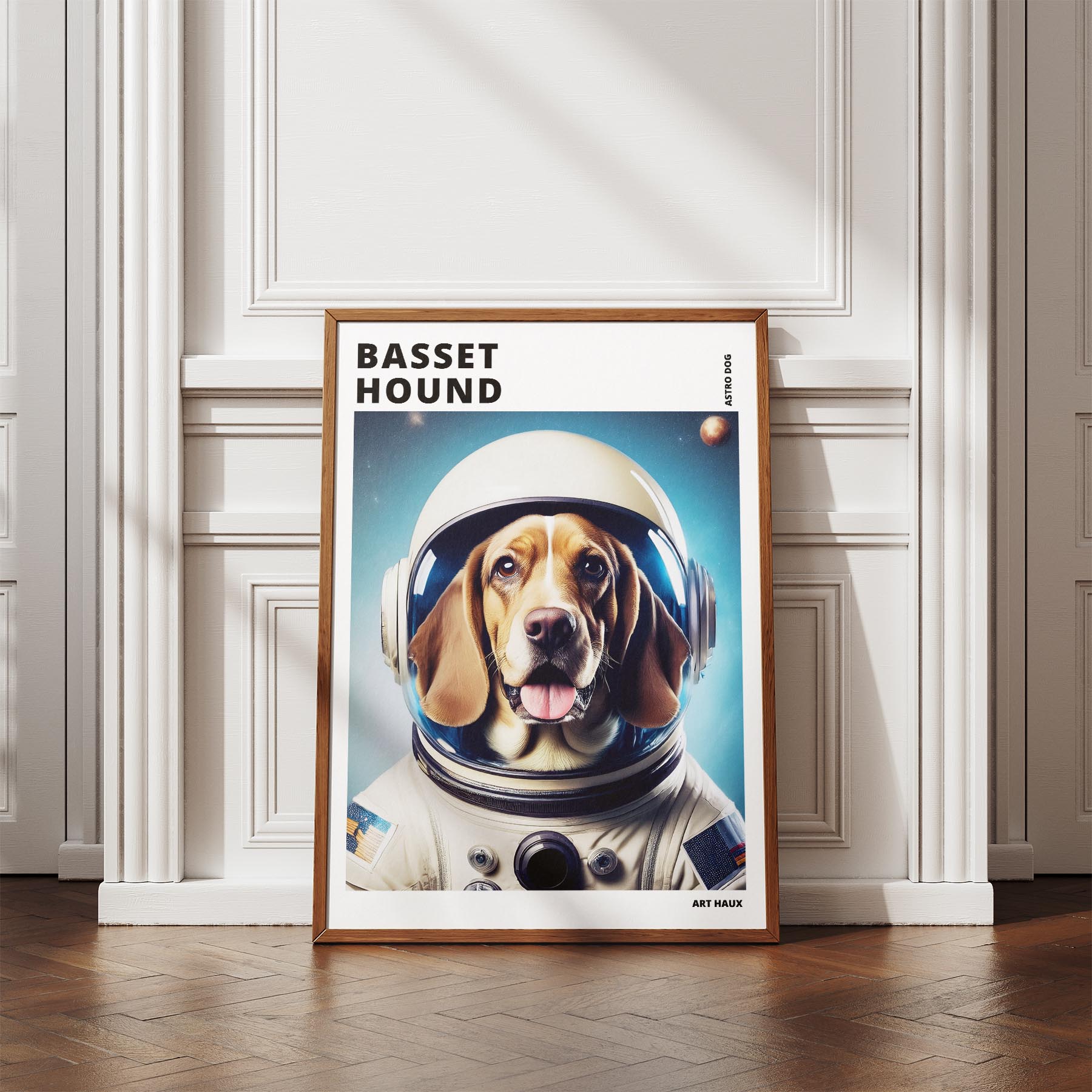 Basset Hound Astronaut Dog Series with Text Astro Dog image 4