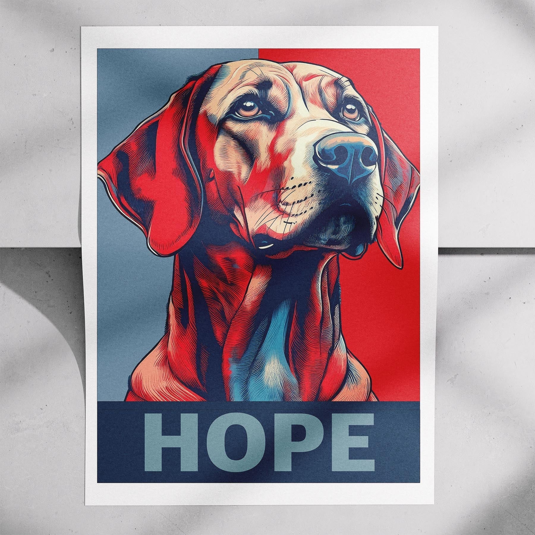 Hungarian Vizsla HOPE Series Inspired by the Obama Poster image 7