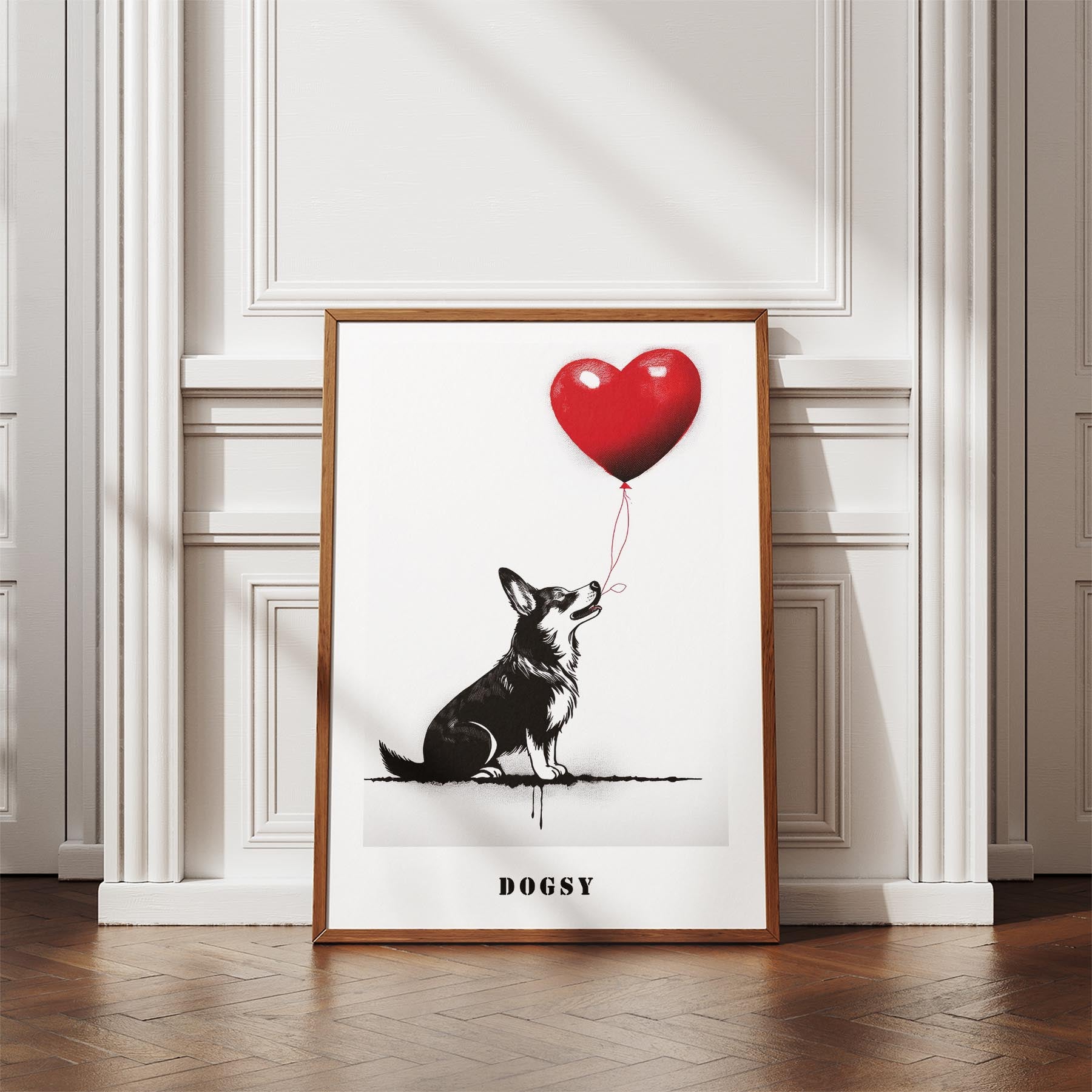Corgi DOGSY Series inspired by the Art of Banksy with text Dogsy image 4