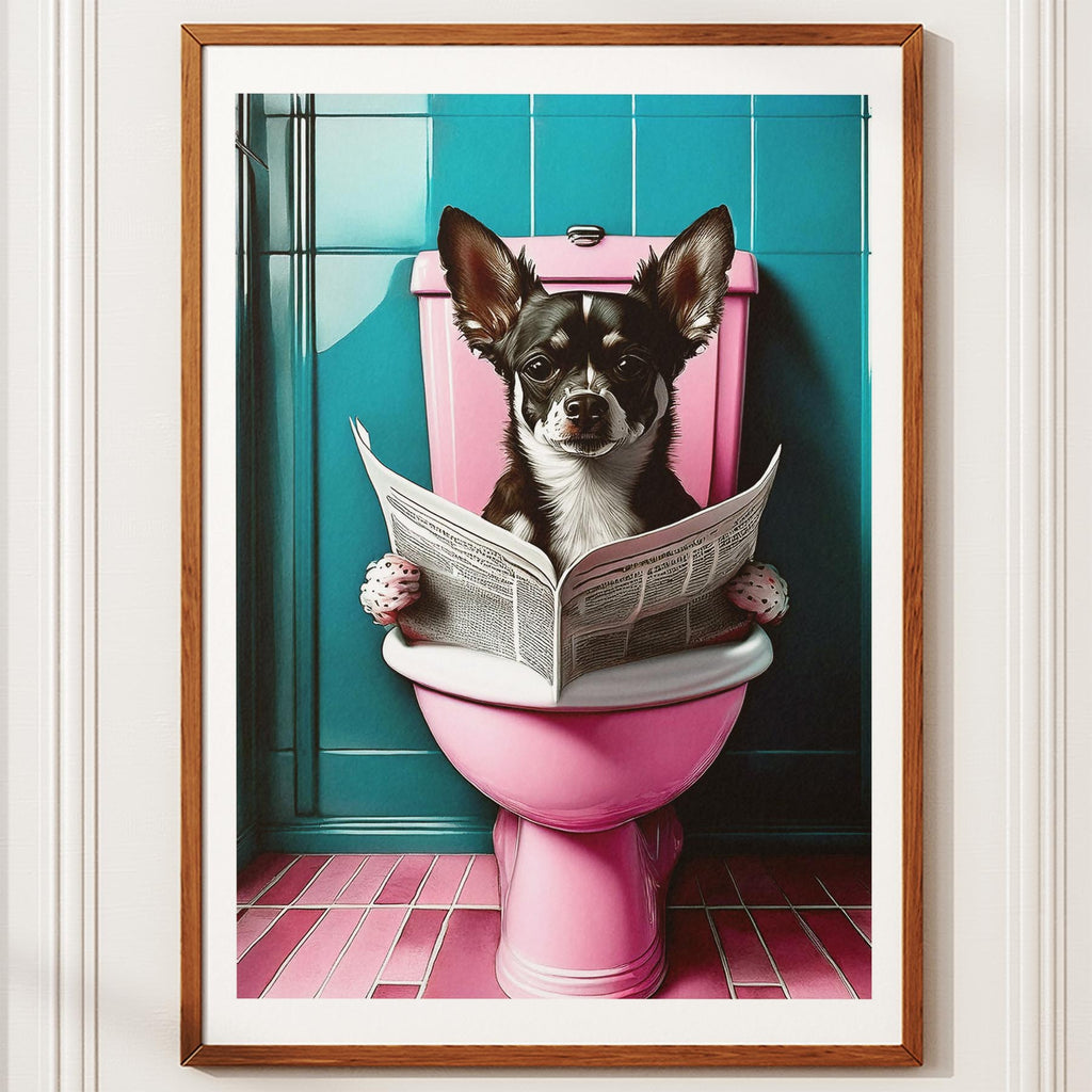 Chihuahua Toilet Dogs PInk and Turquise image 10