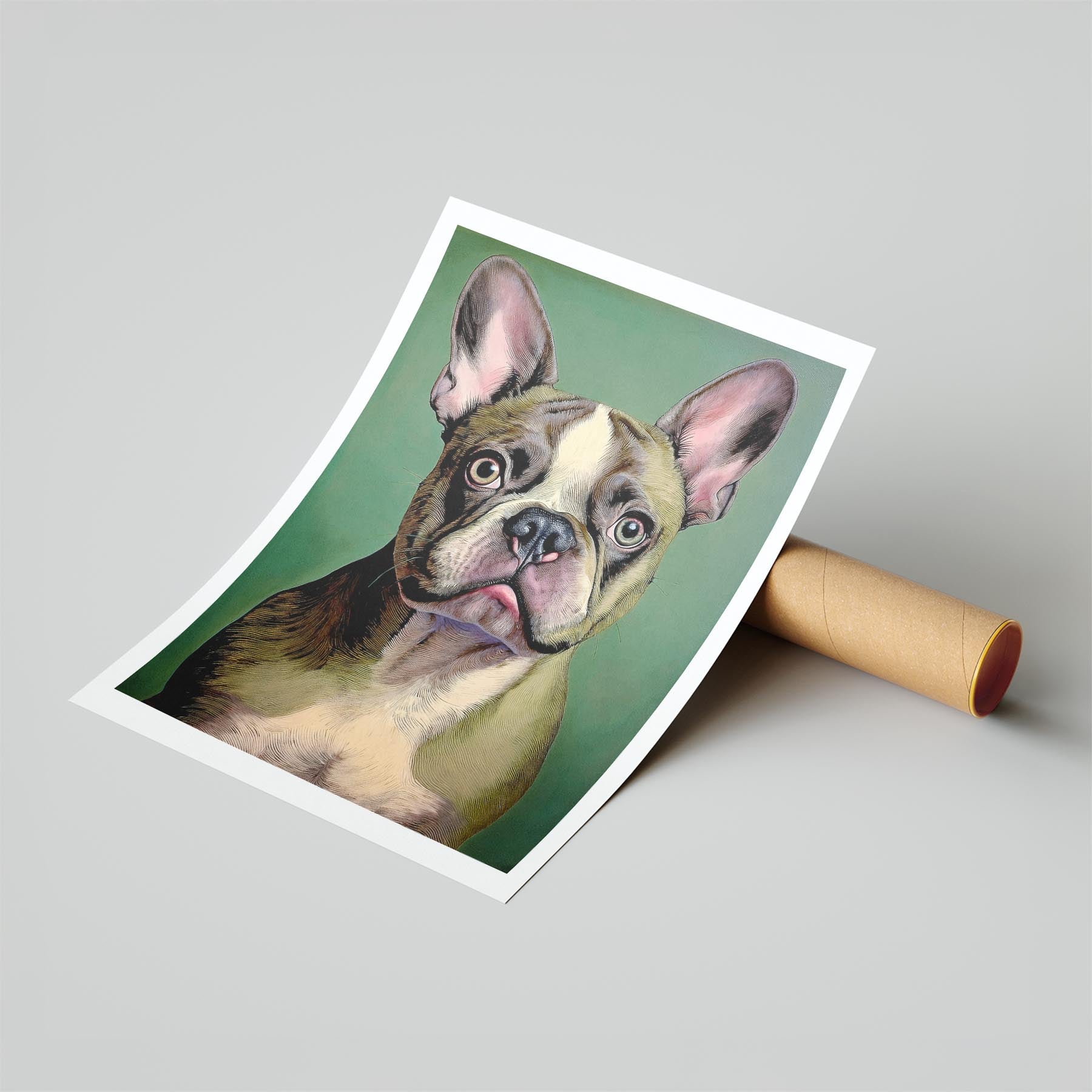 French Bulldog Green Painted Series image 6