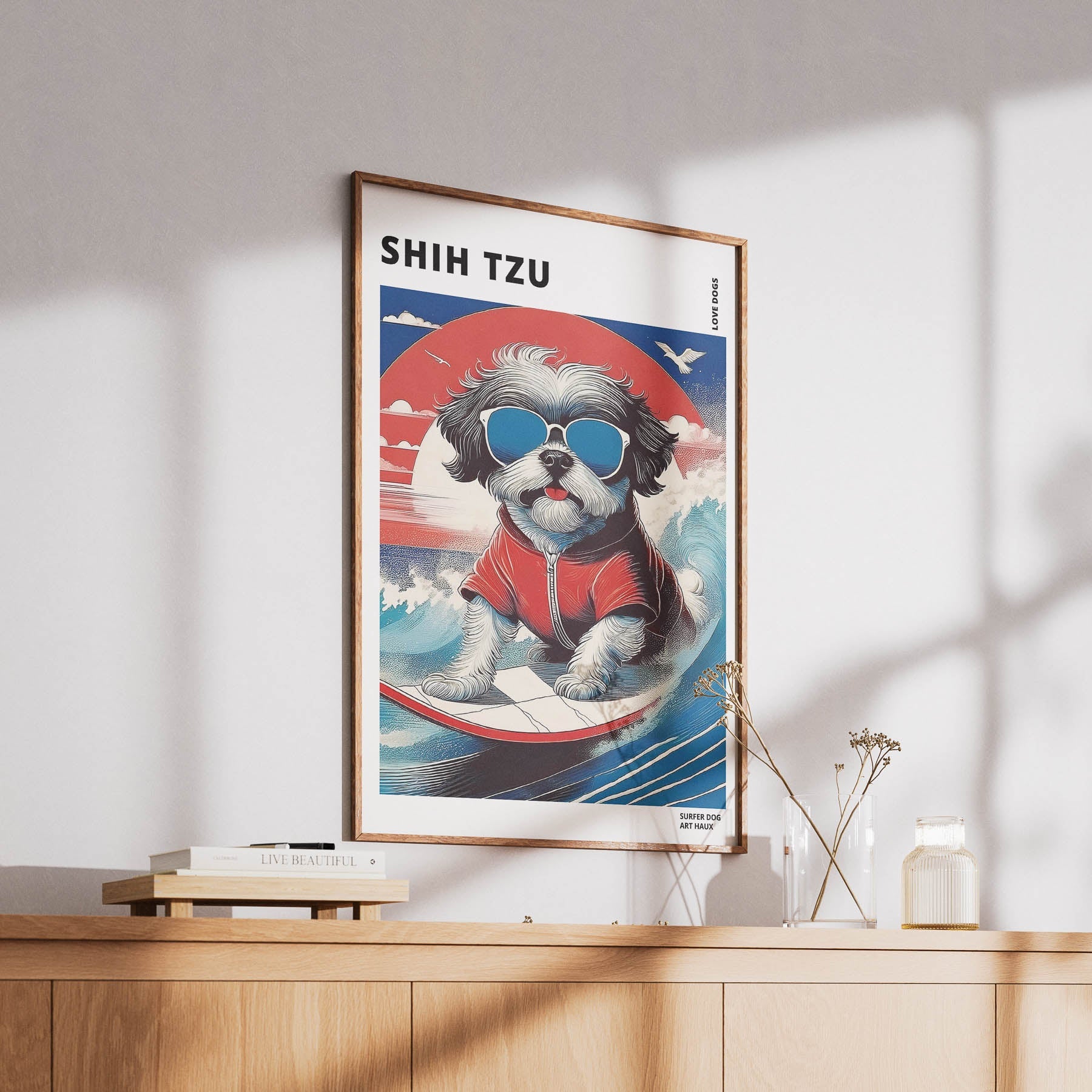 Shih Tzu Hokosai Surfer Dogs 2 image 6