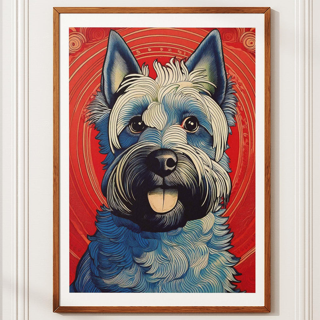 Scottish Terrier Hokusai Japanese Inspired Dog Series image 10
