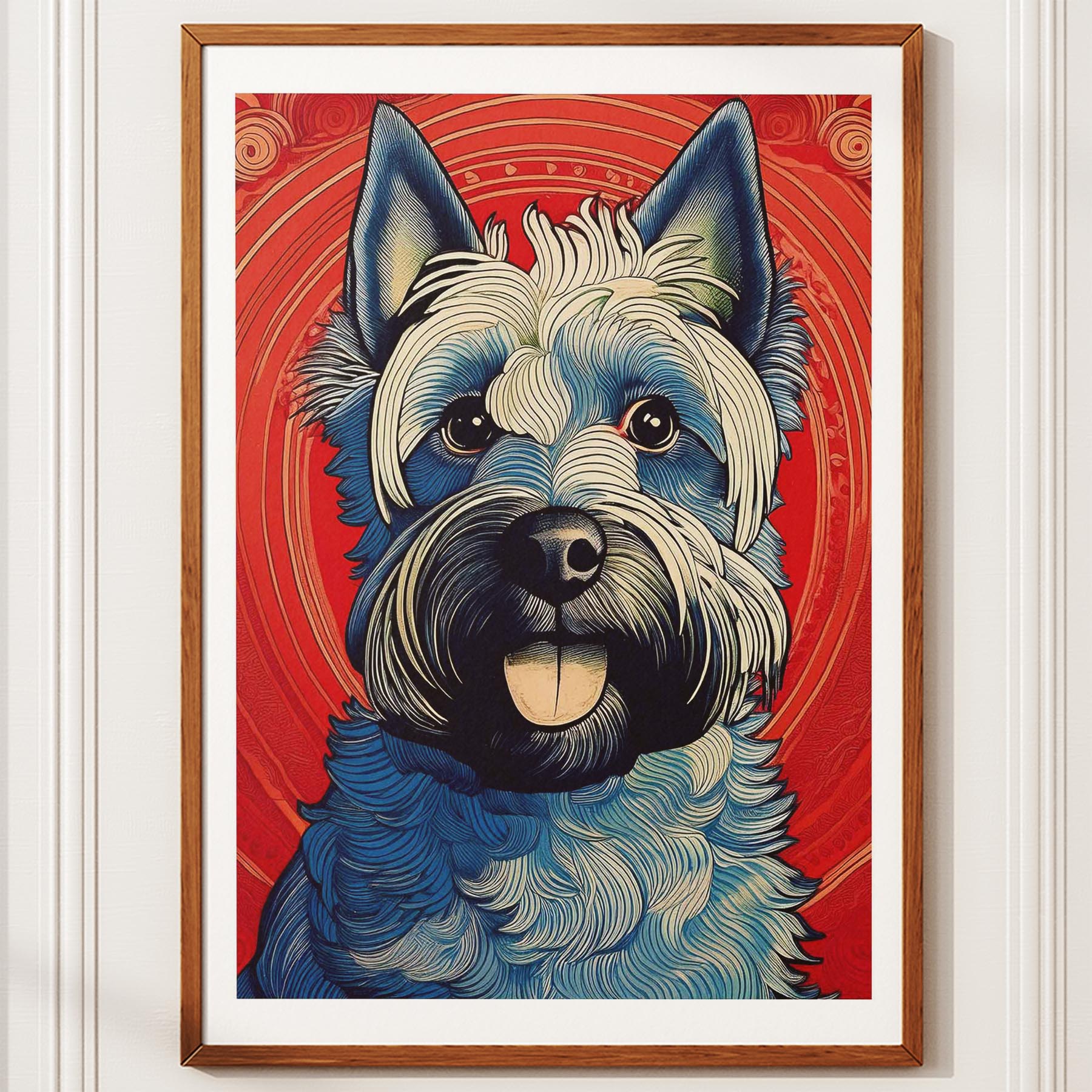 Scottish Terrier Hokusai Japanese Inspired Dog Series image 10