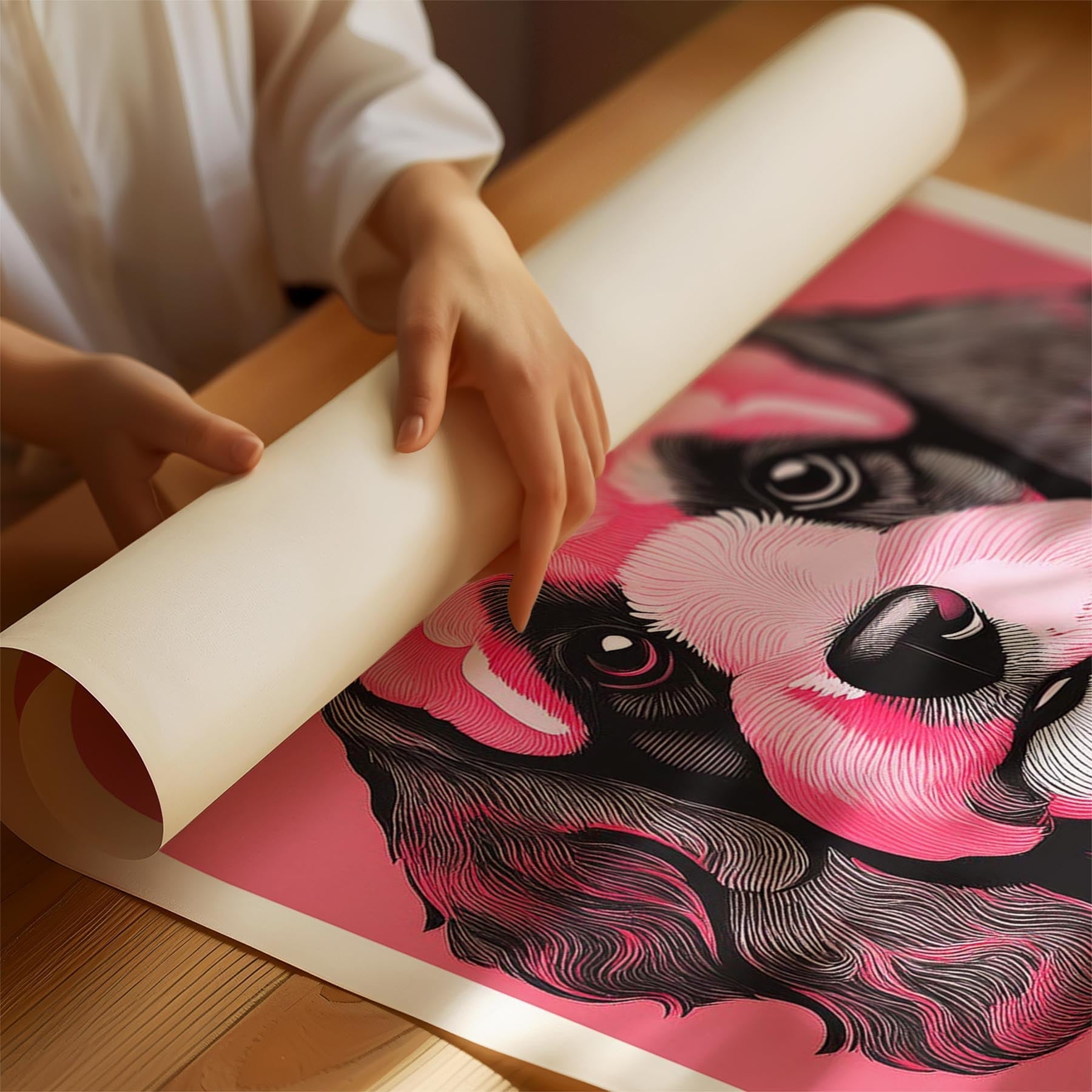 Cavoodle Pink and Black Dog Series 2 image 1